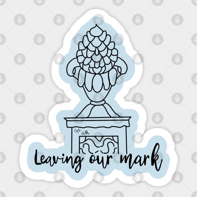 Leaving Our Mark Banister Sticker by CaffeinatedWhims